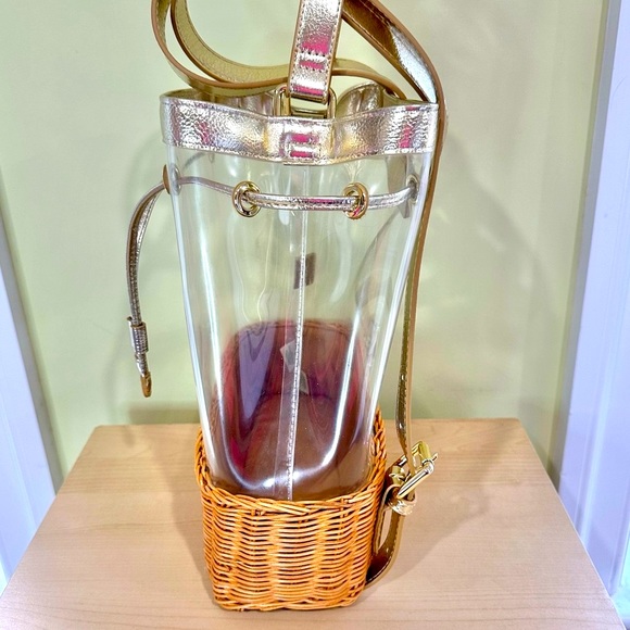 Lilly Pulitzer Ellamae Clear Wicker Backpack - Picture 9 of 14